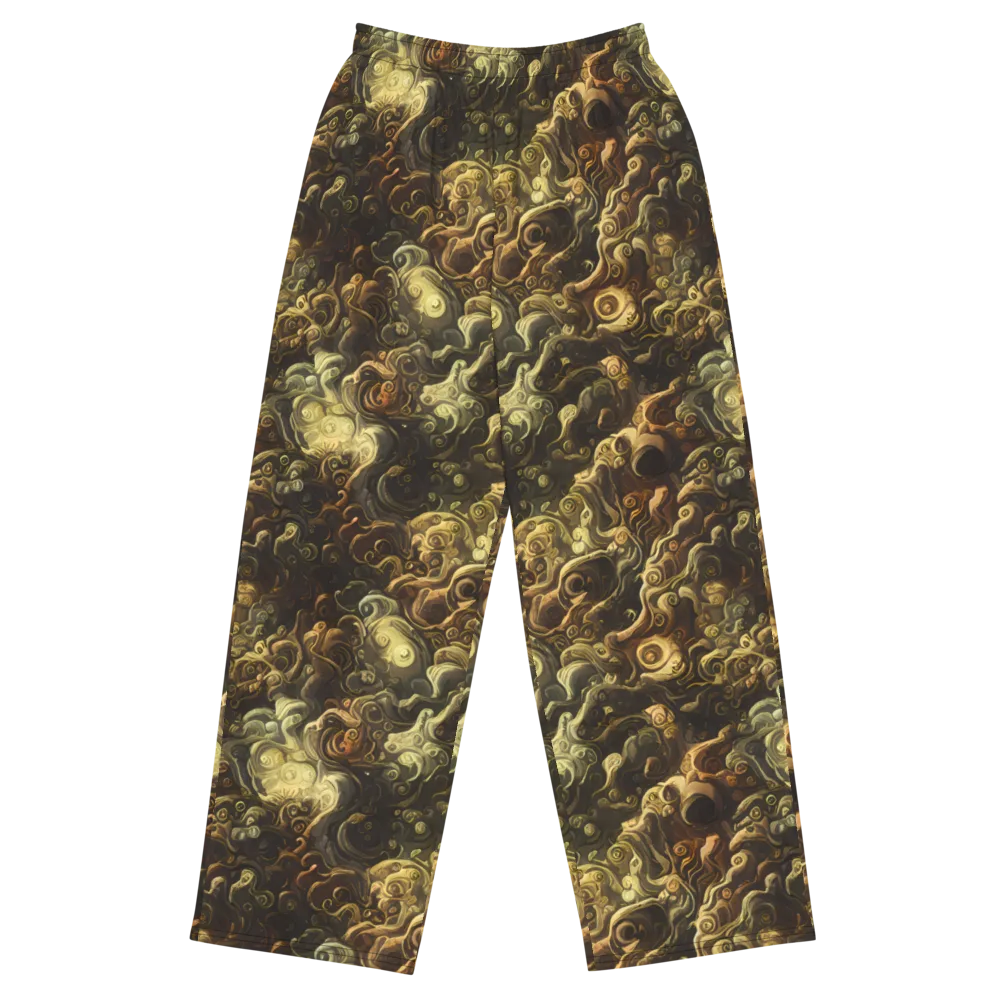 Ochre Undertow on Wide-Leg Pants — Front