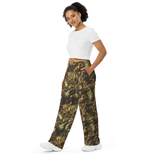 Ochre Undertow on a Wide-Leg Pants