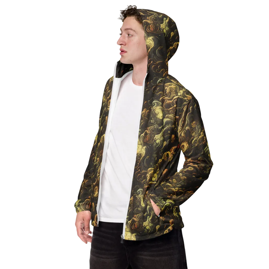 Ochre Undertow on Men's Windbreaker — Left Front