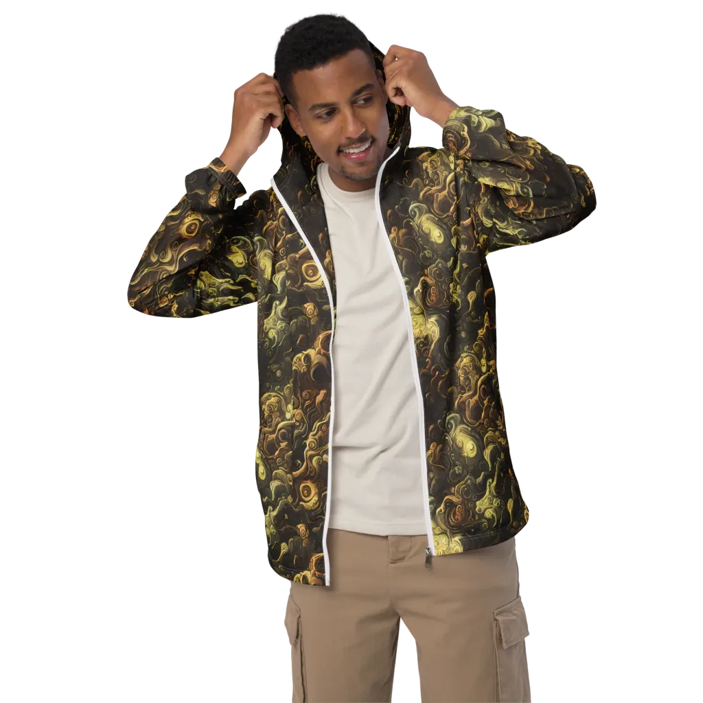 Ochre Undertow on Men's Windbreaker — Front