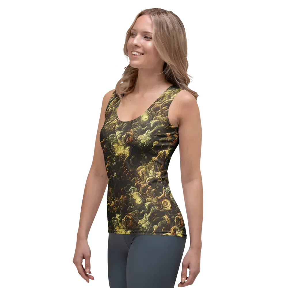 Ochre Undertow on Women's Tank Top — Left Front