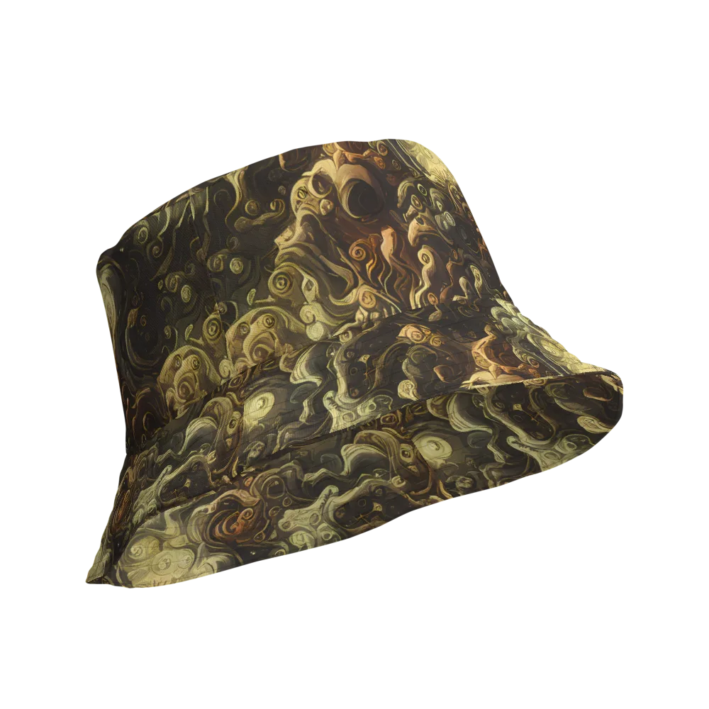Ochre Undertow on Reversible Bucket Hat — Product details Outside