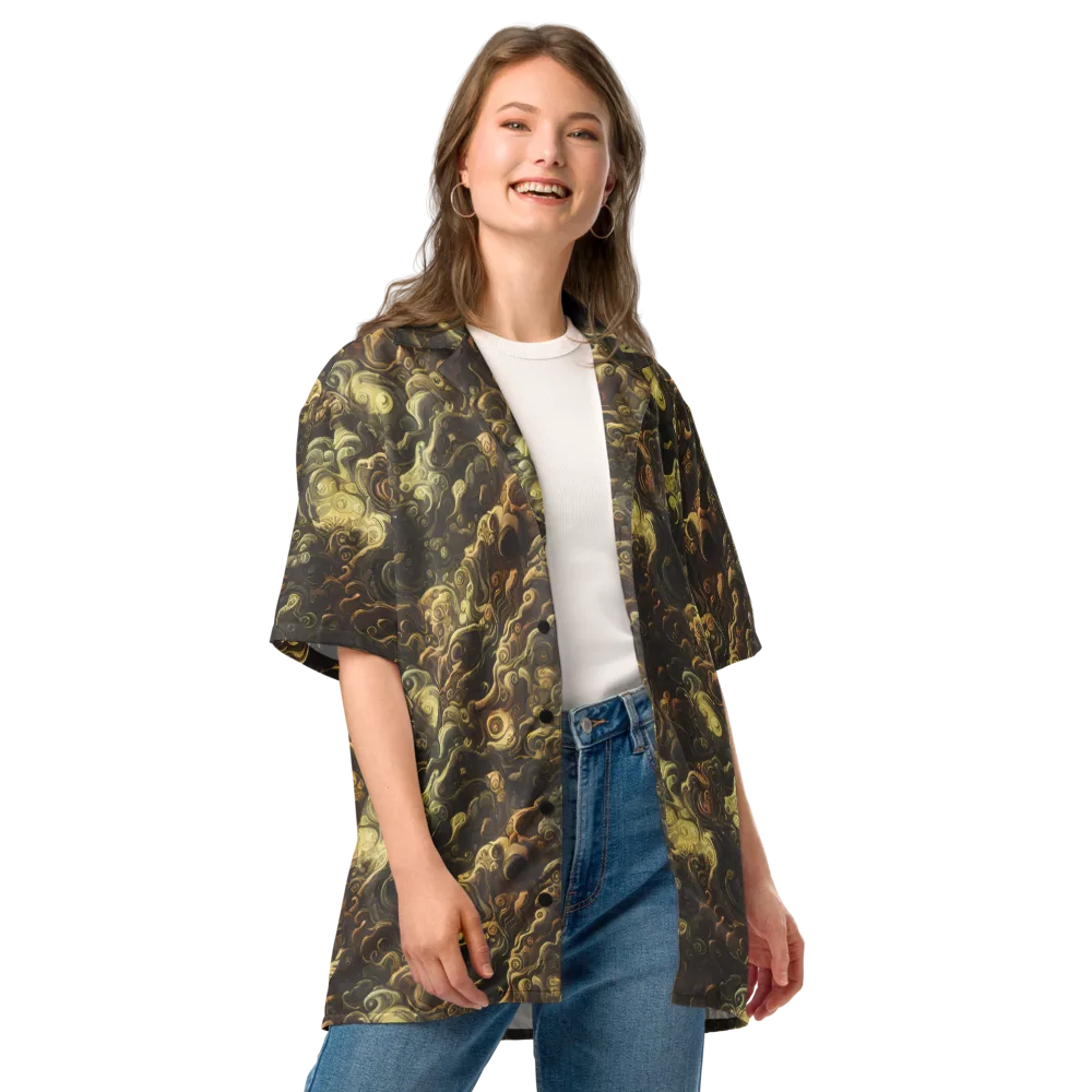 Ochre Undertow on Button Shirt — Front