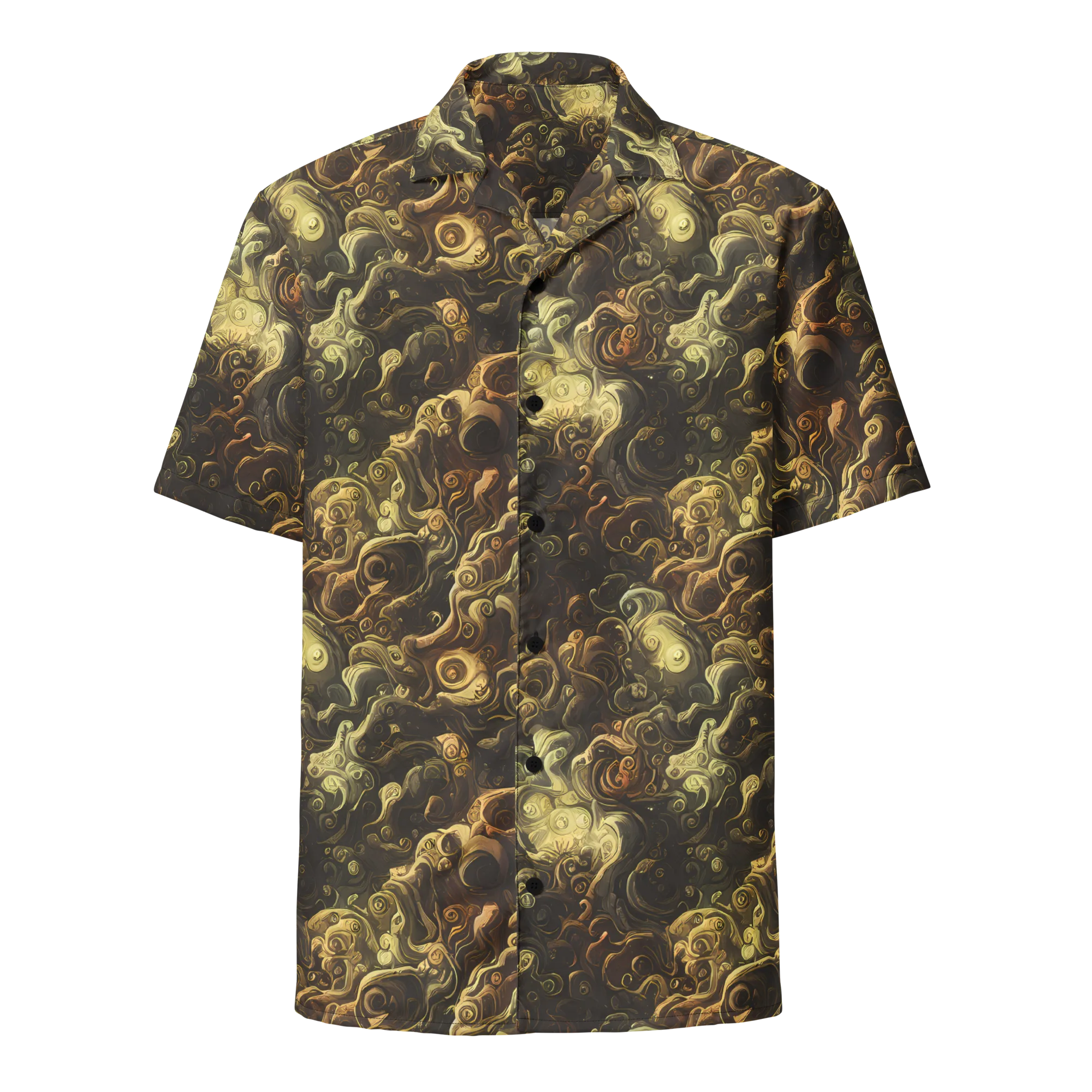 Ochre Undertow on Button Shirt — Front