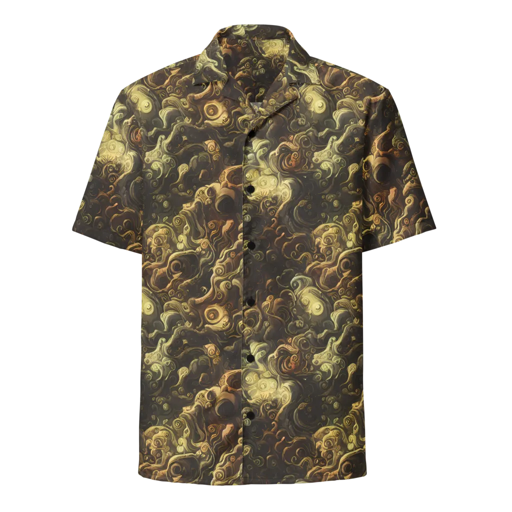 Ochre Undertow on Button Shirt — Front