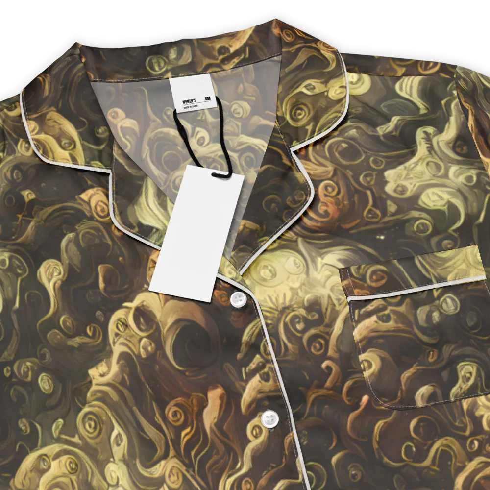 Ochre Undertow on Women's Short Sleeve Pajama Top — Product details