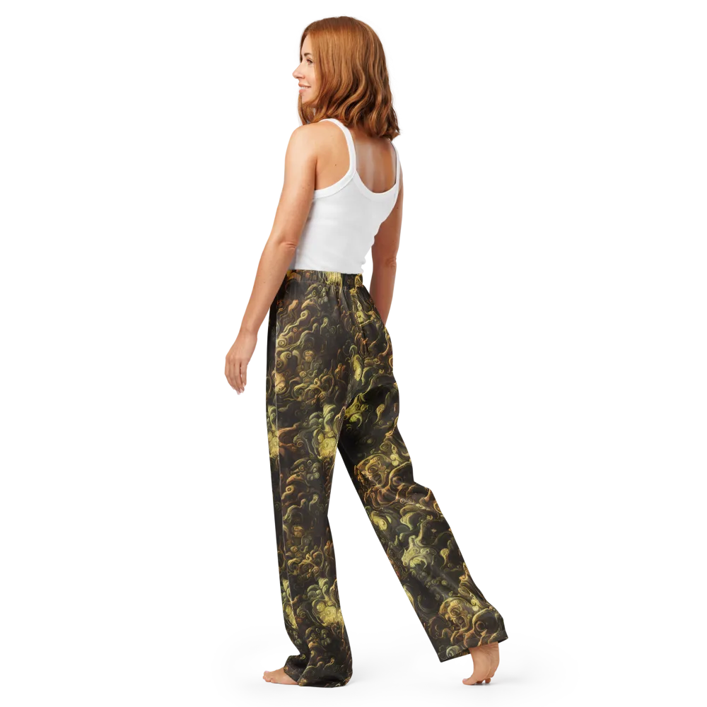 Ochre Undertow on Women's Pajama Pants — Back