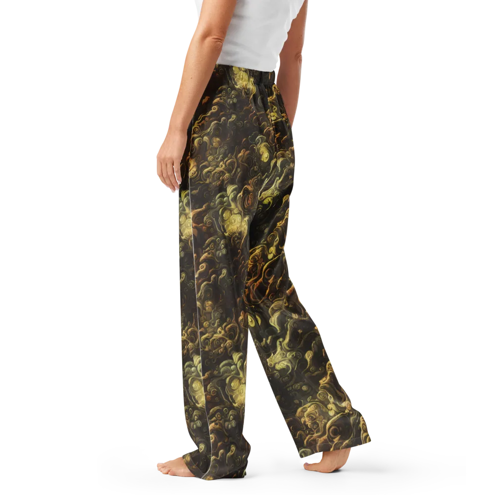 Ochre Undertow on Women's Pajama Pants — Left