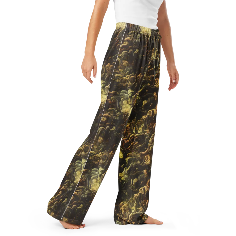 Ochre Undertow on Women's Pajama Pants — Right Front