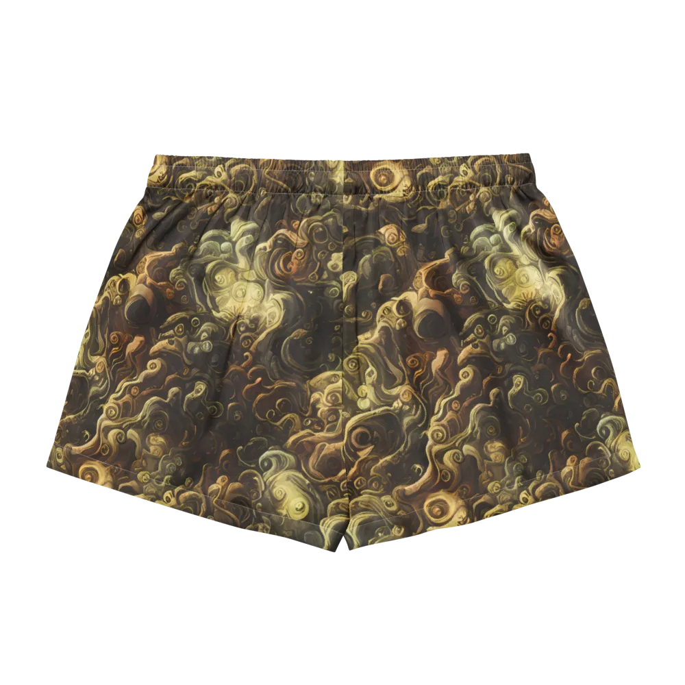 Ochre Undertow on Women's Pajama Shorts — Back