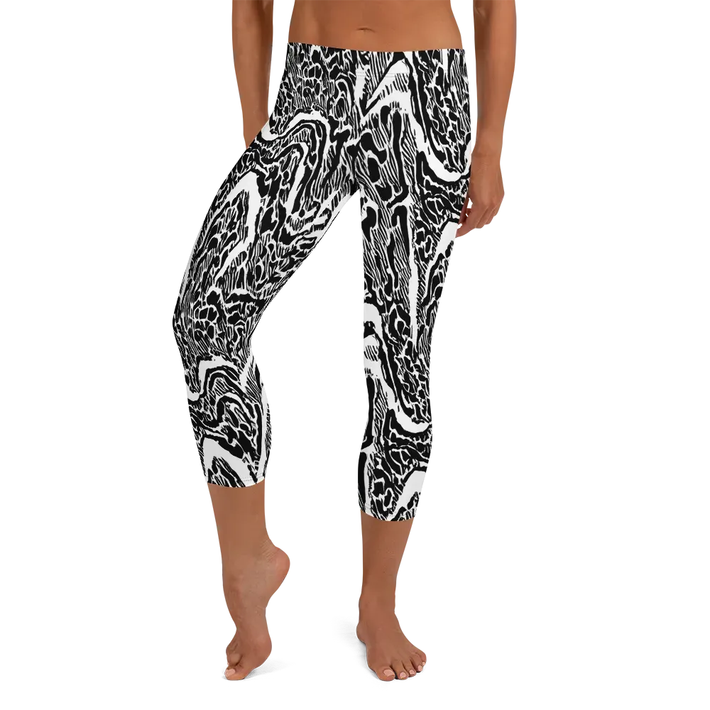 Wildstroke on Capri Leggings — Front
