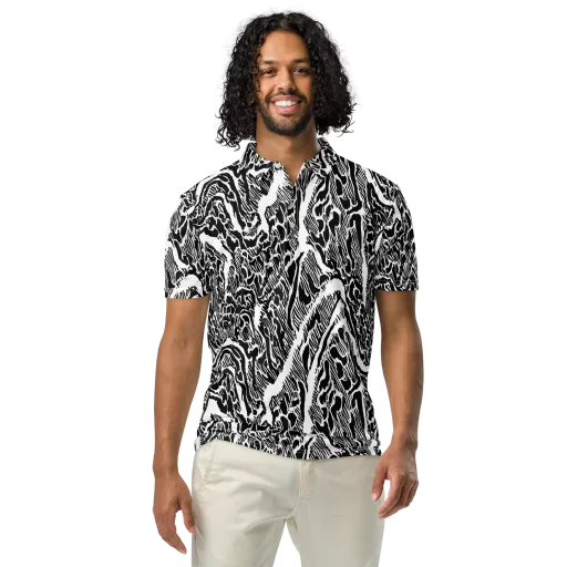 Wildstroke on a Men's Slim Fit Polo Shirt