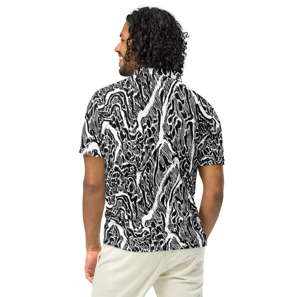 Wildstroke on Men's Slim Fit Polo Shirt — Back
