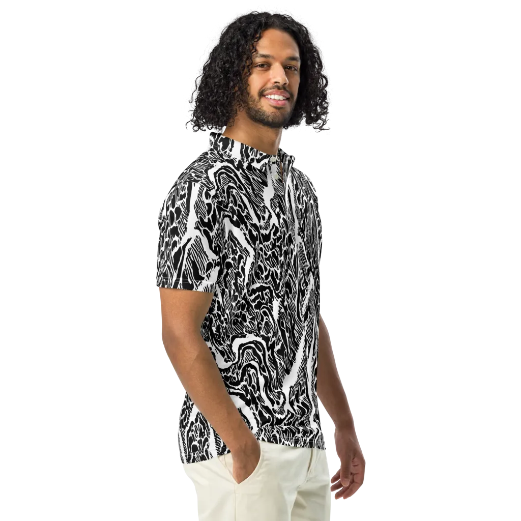 Wildstroke on Men's Slim Fit Polo Shirt — Right Front