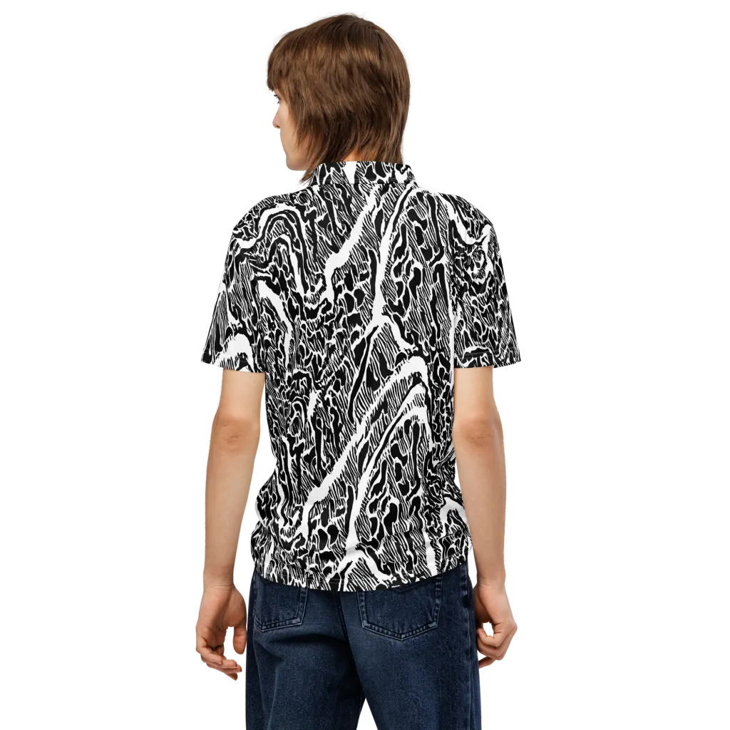 Wildstroke on Men's Slim Fit Polo Shirt — Back