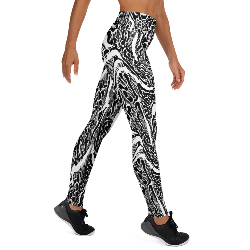 Wildstroke on Yoga Leggings — Right