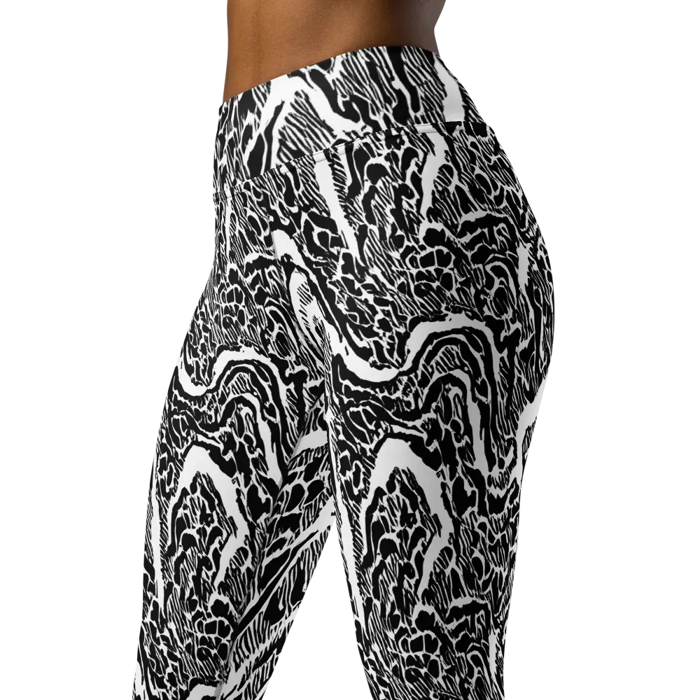 Wildstroke on Yoga Leggings — Left Front
