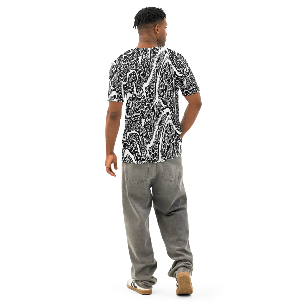 Wildstroke on Men's Cotton Crew Neck T-Shirt — Back