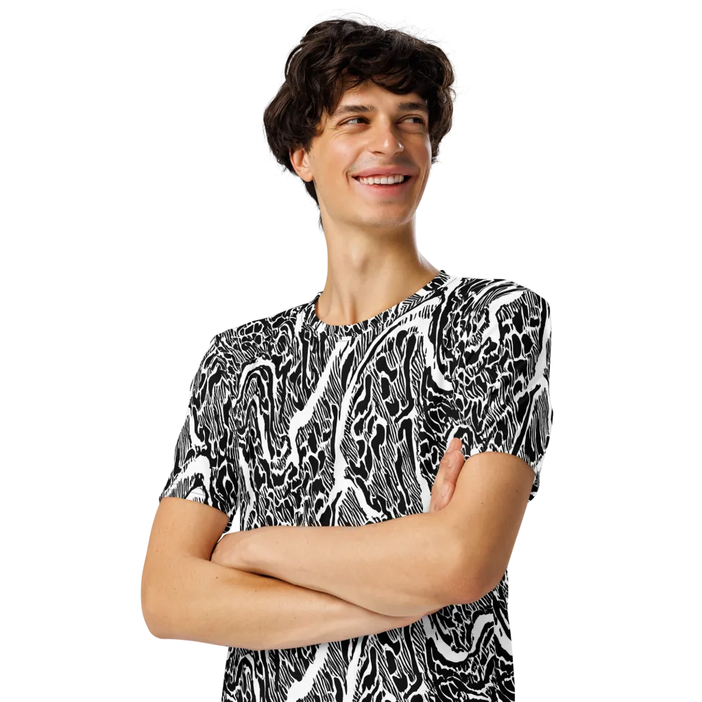 Wildstroke on Men's Crew Neck T-Shirt — Left Front
