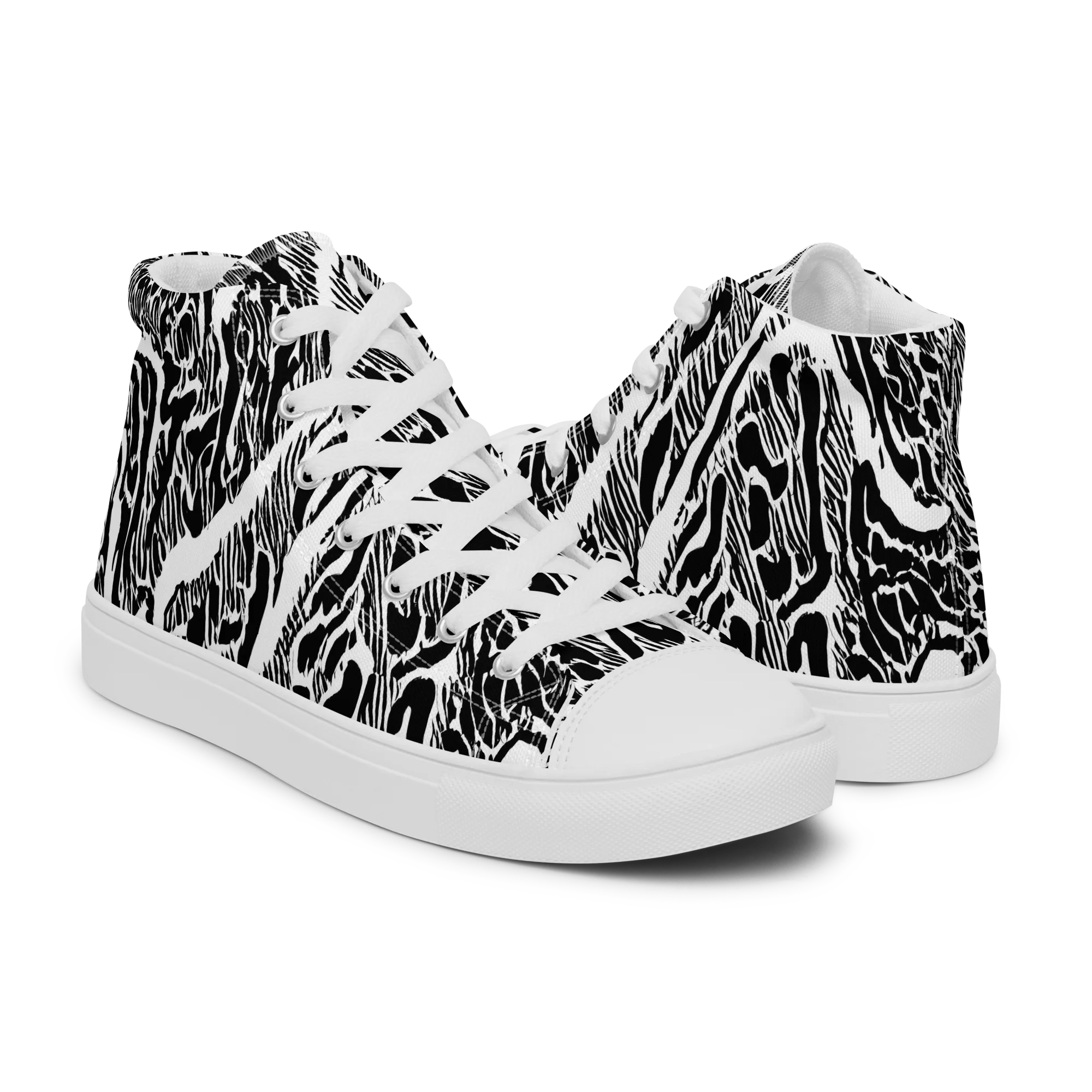 Wildstroke on Men's High Top Canvas Shoes — Right