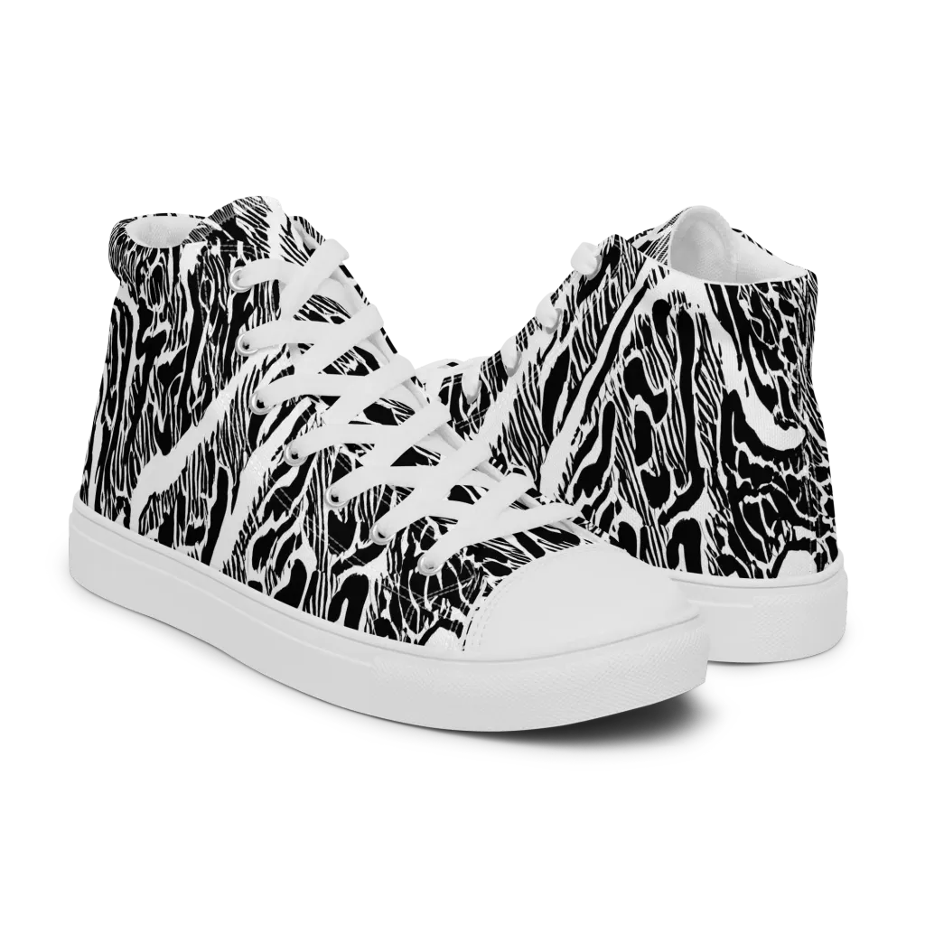 Wildstroke on Men's High Top Canvas Shoes — Right