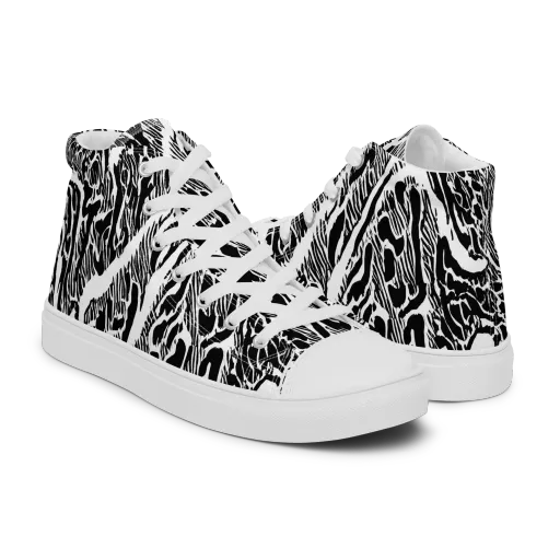 Wildstroke on a Men's High Top Canvas Shoes
