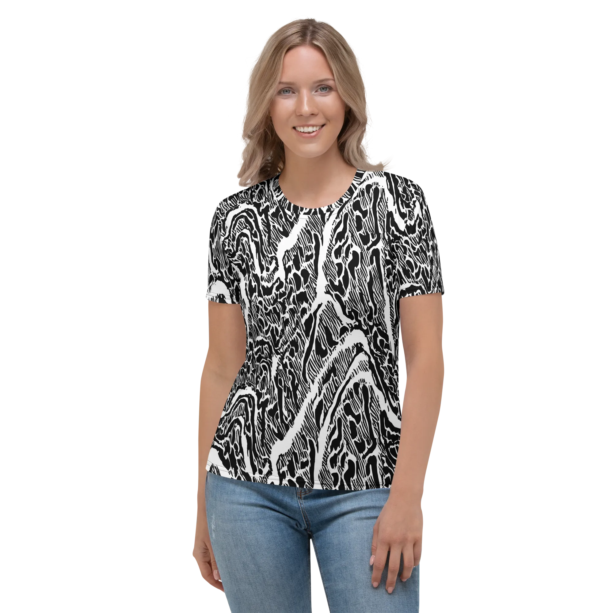 Wildstroke on Women's Crew Neck T-Shirt — Front