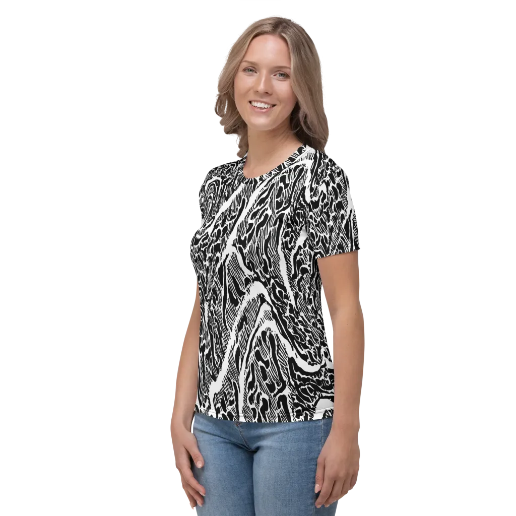Wildstroke on Women's Crew Neck T-Shirt — Left