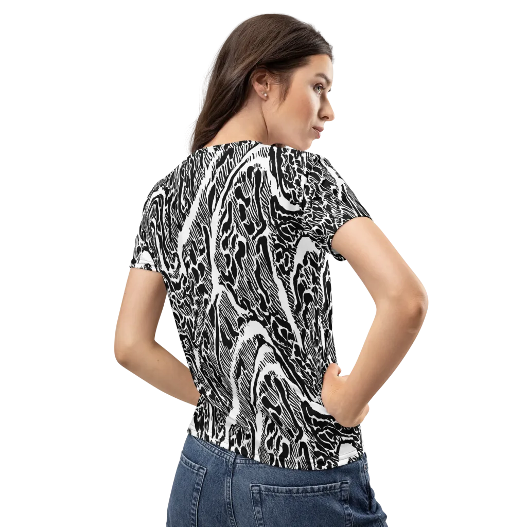 Wildstroke on Women's Crew Neck T-Shirt — Back