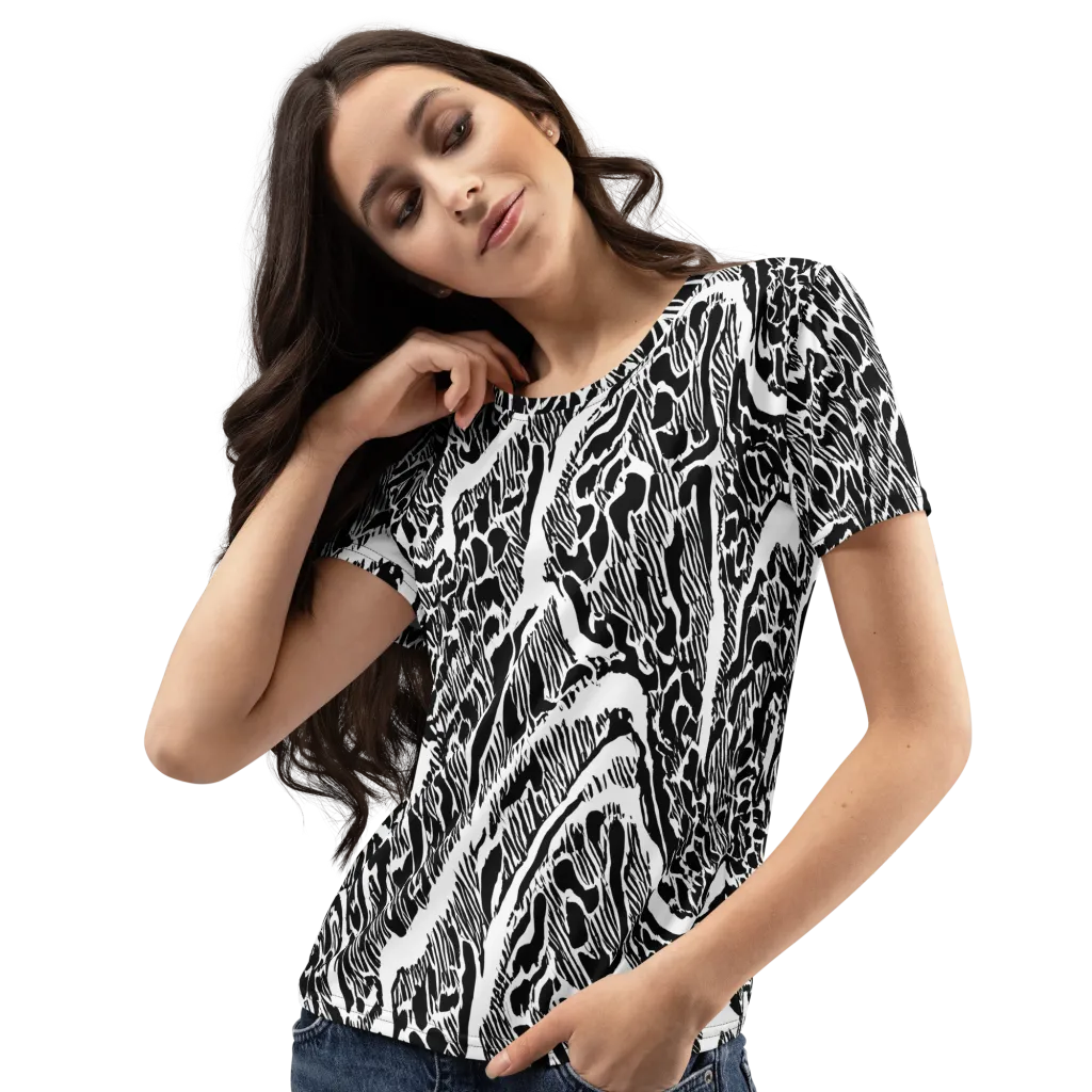Wildstroke on Women's Crew Neck T-Shirt — Left Front