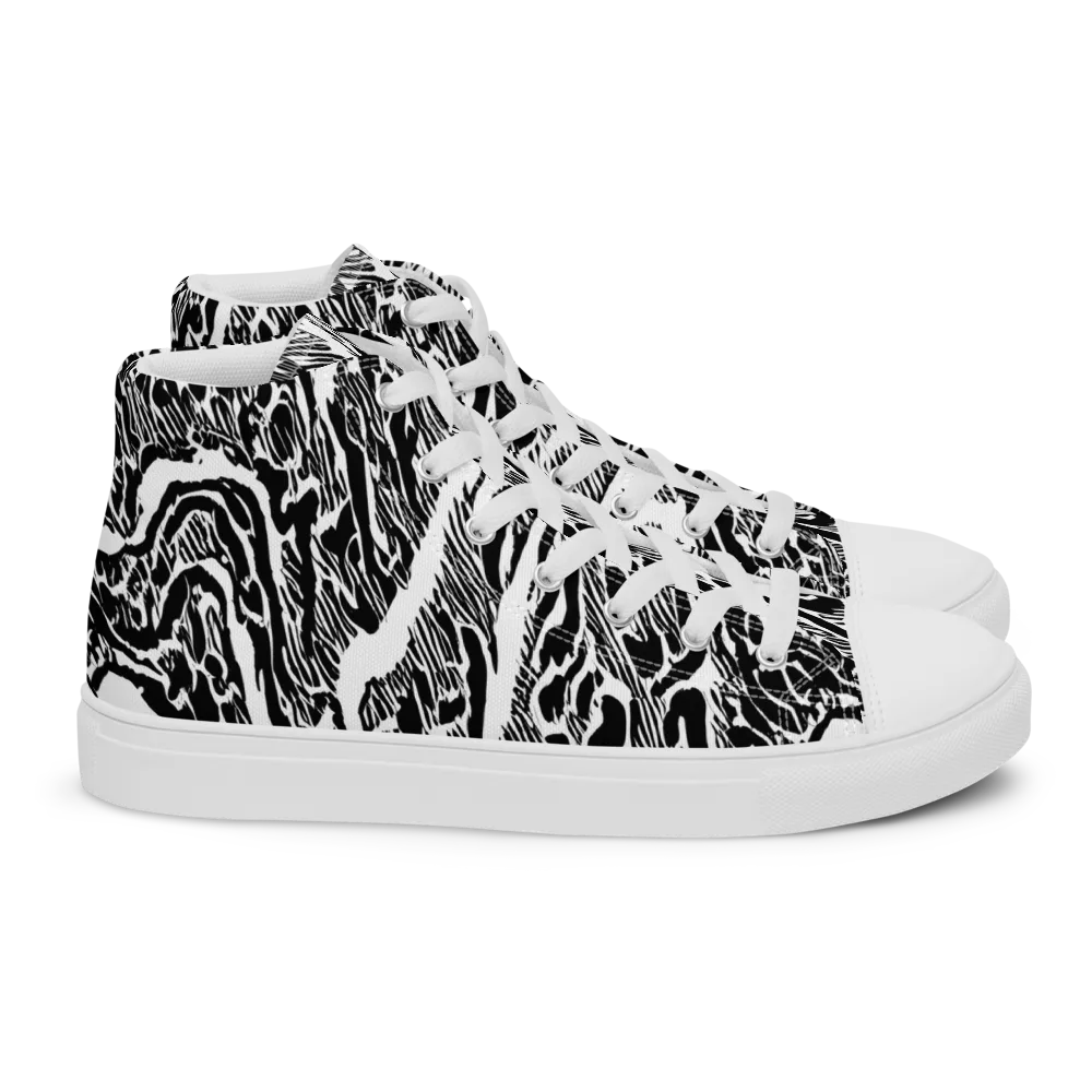 Wildstroke on Women's High Top Canvas Shoes — Right