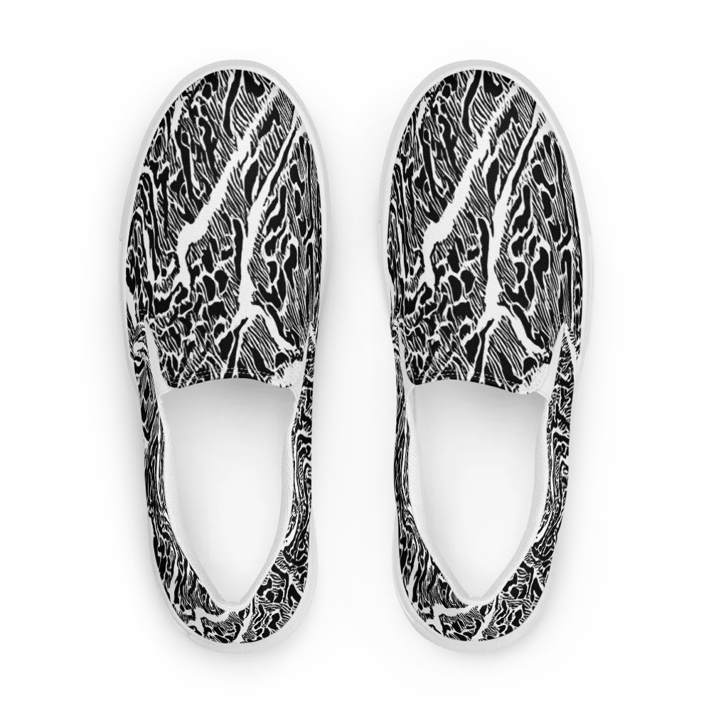 Wildstroke on Men's Slip-On Canvas Shoes — Front