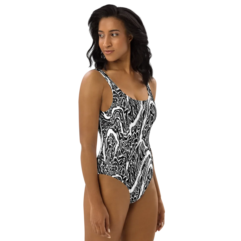Wildstroke on One-Piece Swimsuit — Right