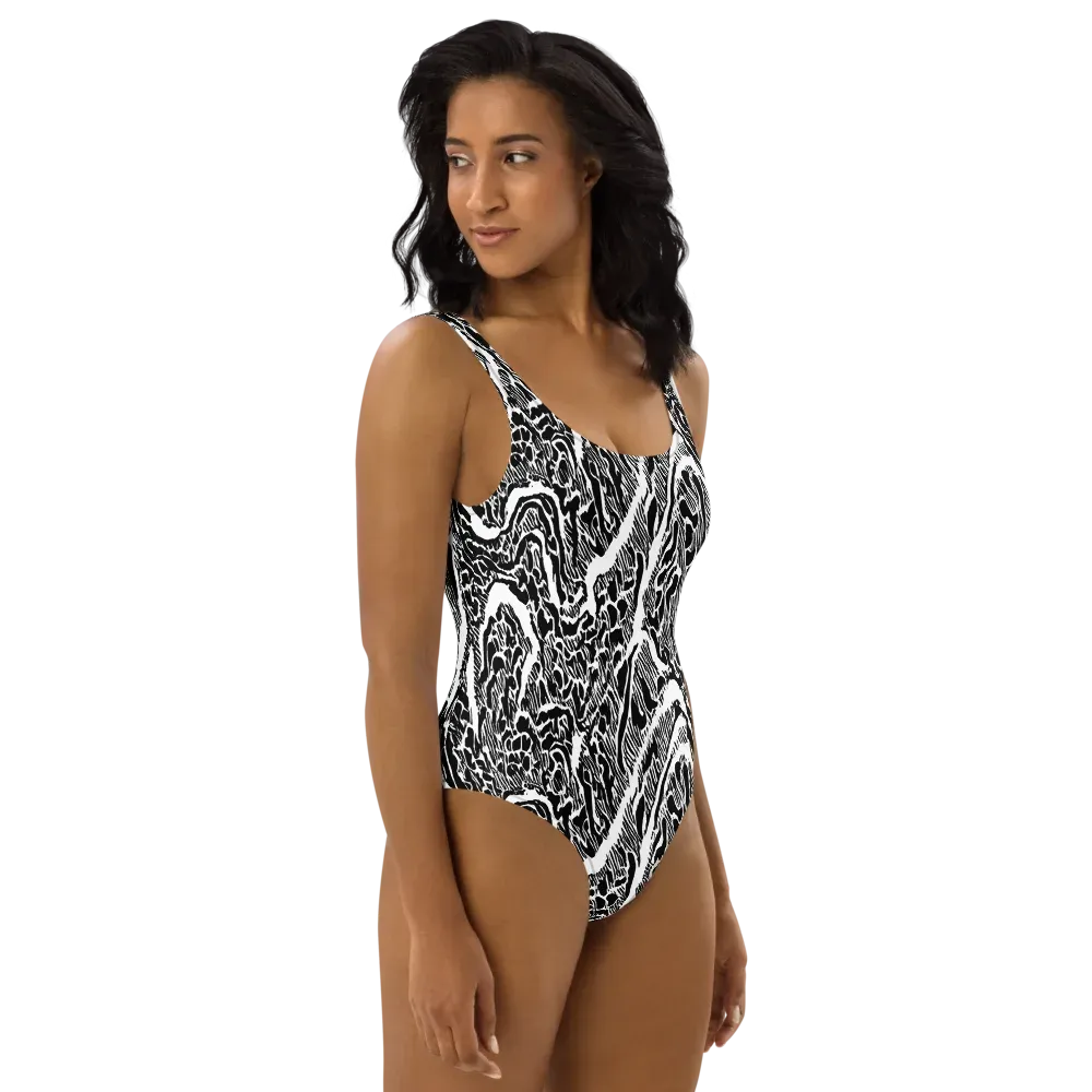 Wildstroke on One-Piece Swimsuit — Right