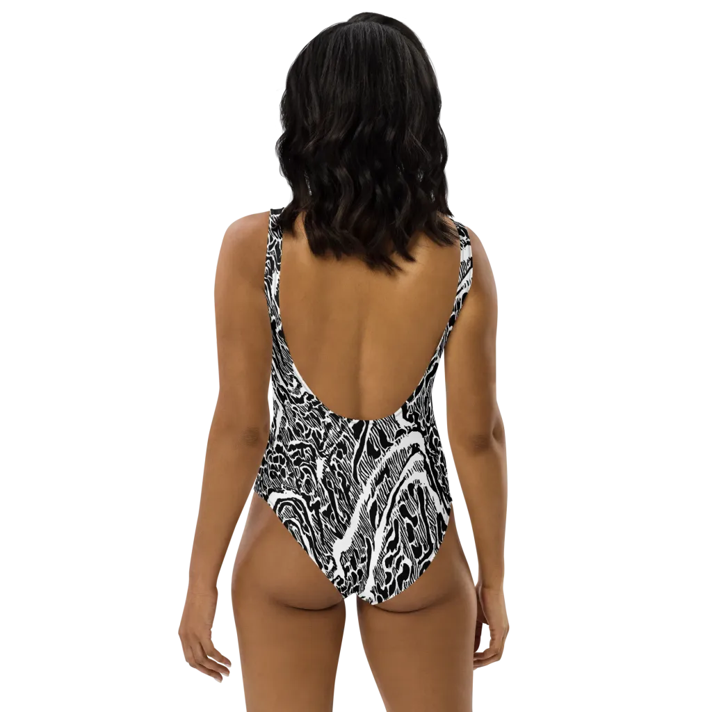 Wildstroke on One-Piece Swimsuit — Back