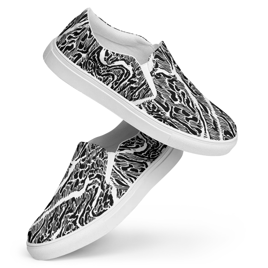 Wildstroke on Women's Slip-On Canvas Shoes — Front