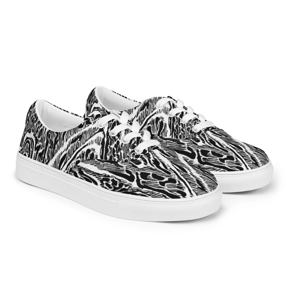 Wildstroke on Men's Lace-Up Canvas Shoes — Right Front