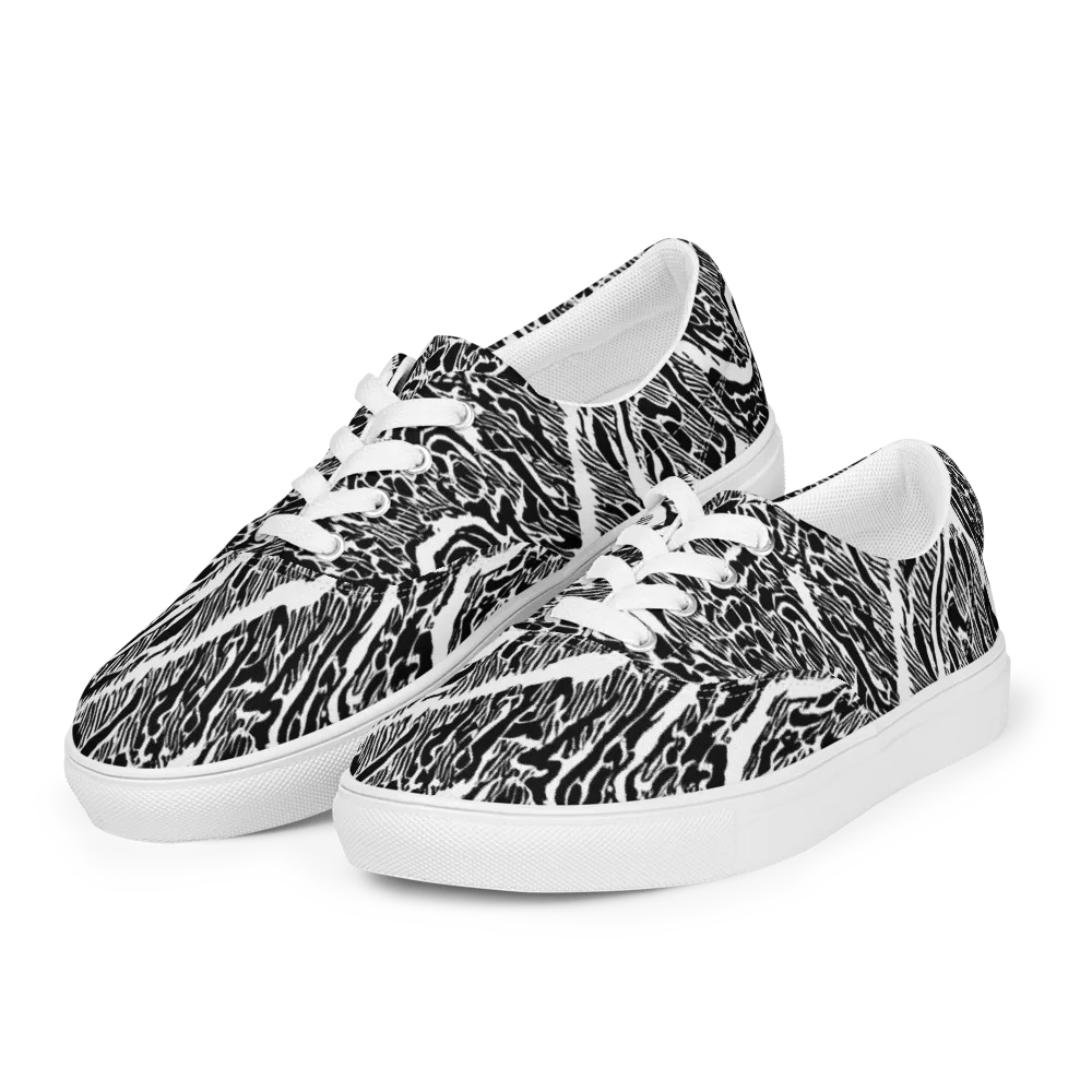 Wildstroke on Men's Lace-Up Canvas Shoes — Left Front