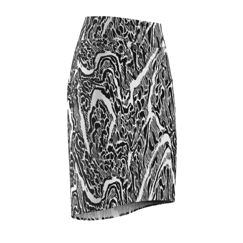 Wildstroke on Pencil Skirt — Front Side
