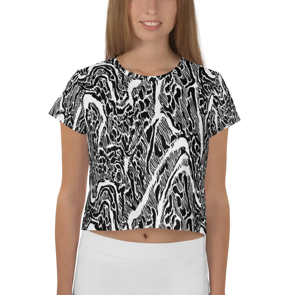 Wildstroke on Crop Tee — Front