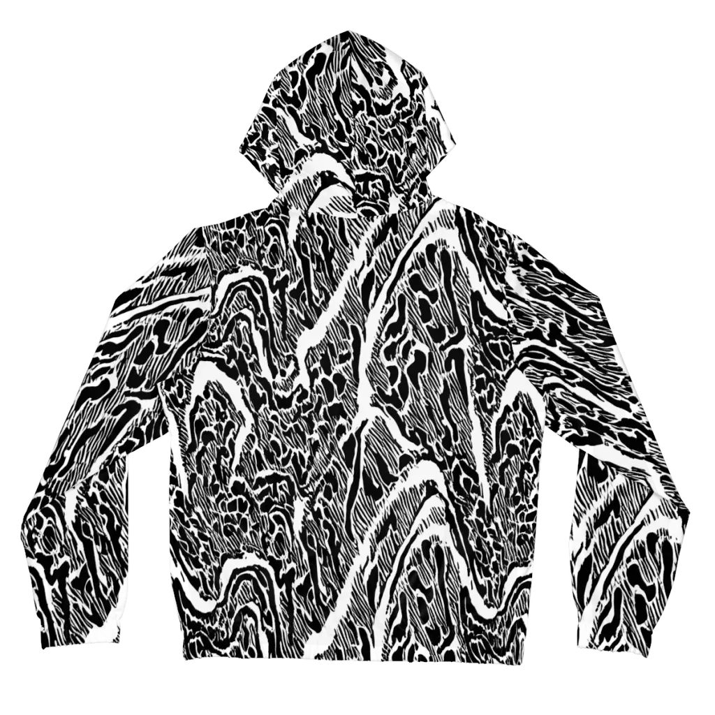 Wildstroke on Women's Full-Zip Hoodie — Back