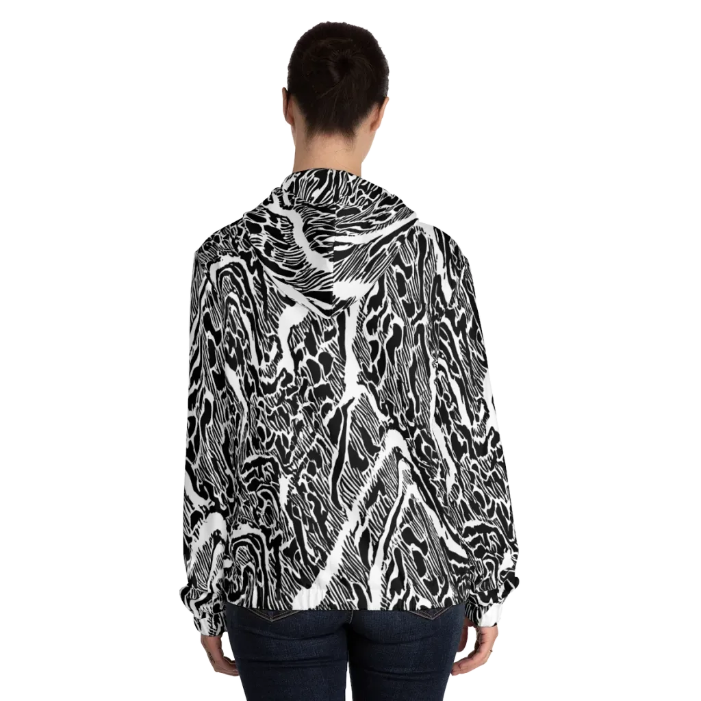 Wildstroke on Women's Full-Zip Hoodie — Back On Person