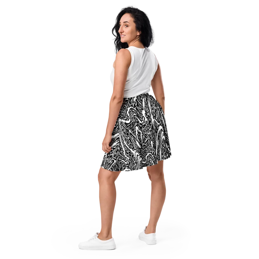 Wildstroke on Skater Skirt — Back