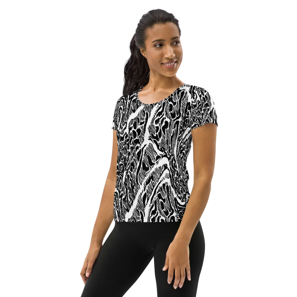 Wildstroke on Women's Athletic T-Shirt — Left