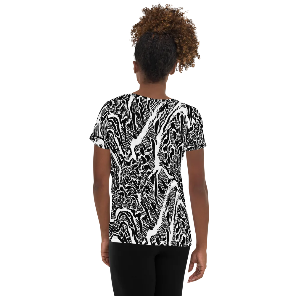 Wildstroke on Women's Athletic T-Shirt — Back