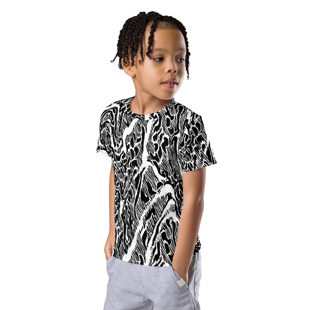 Wildstroke on Kids Crew Neck T-Shirt — Left Front