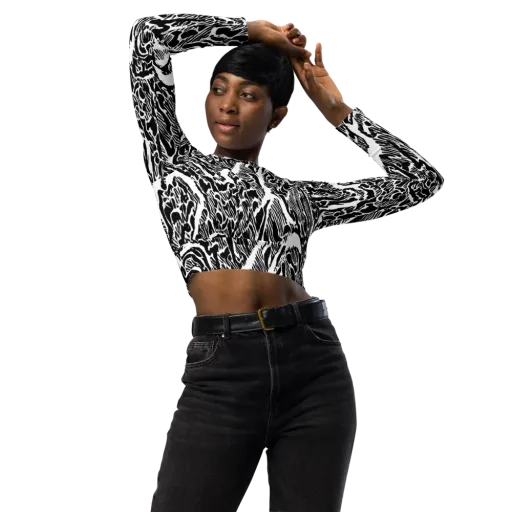 Wildstroke on a Long Sleeve Crop Top