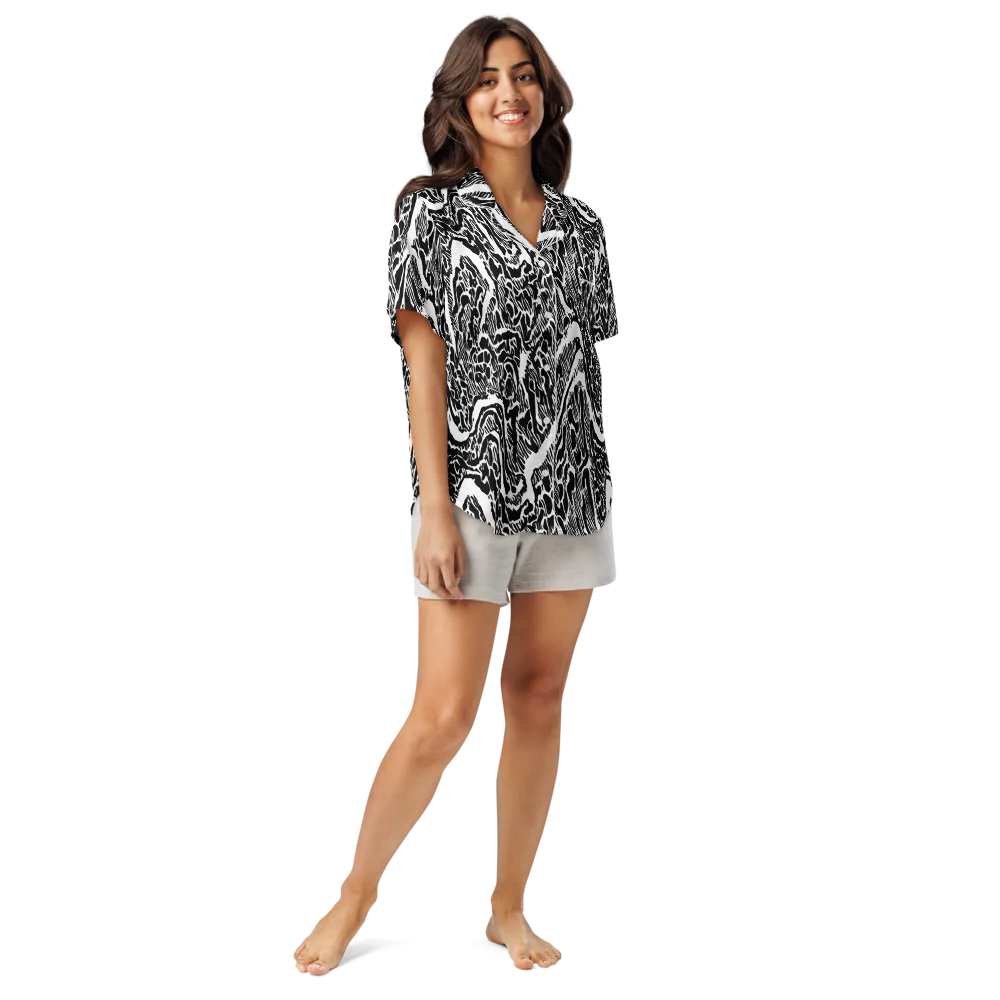 Wildstroke on Women's Short Sleeve Pajama Top — Front