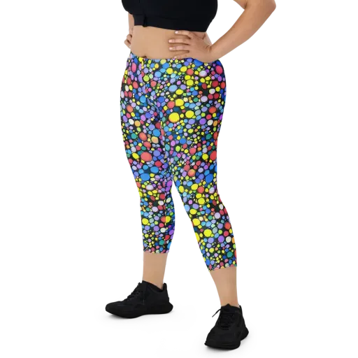 Vivid Cellscape on a Capri Leggings