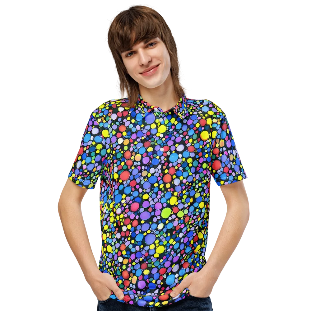 Vivid Cellscape on Men's Slim Fit Polo Shirt — Front